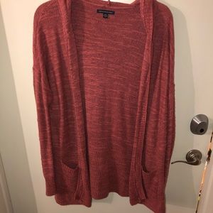 American Eagle Loose Hooded Rust Sweater M